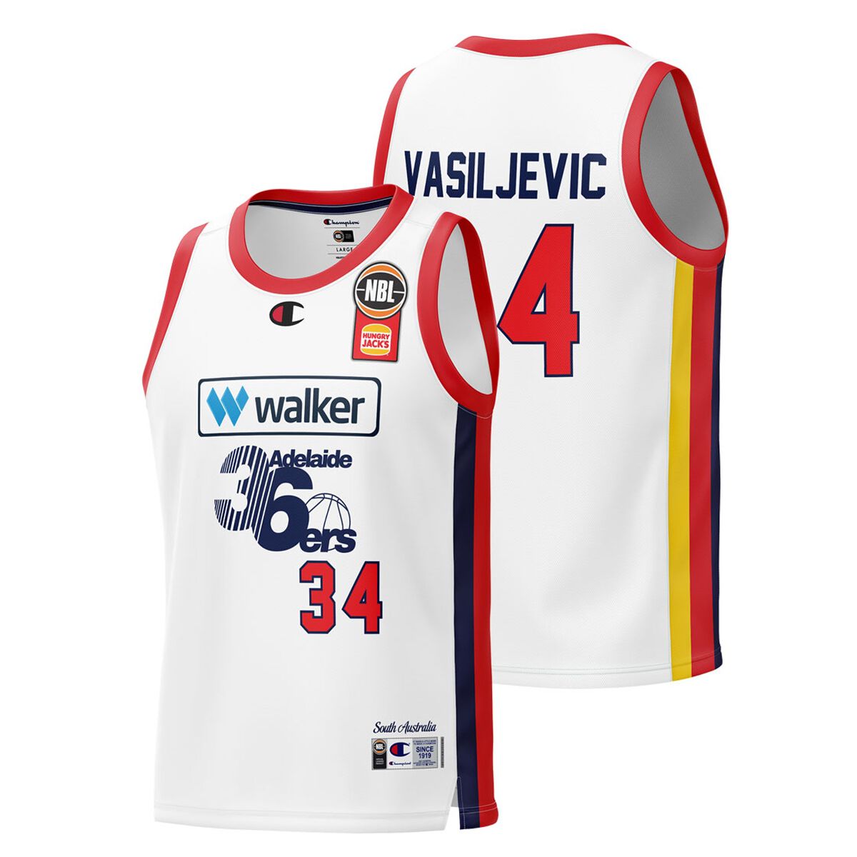 Adelaide 36ers Mens Dejan Vasiljevic 2024 Heritage Basketball Jersey