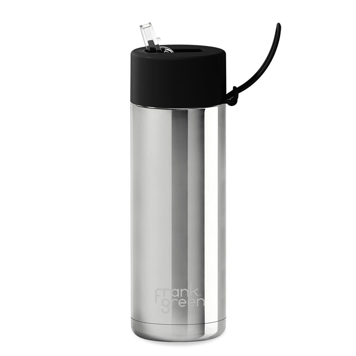 Frank Green Reusable Bottle 590ml/20oz - Chrome/Black