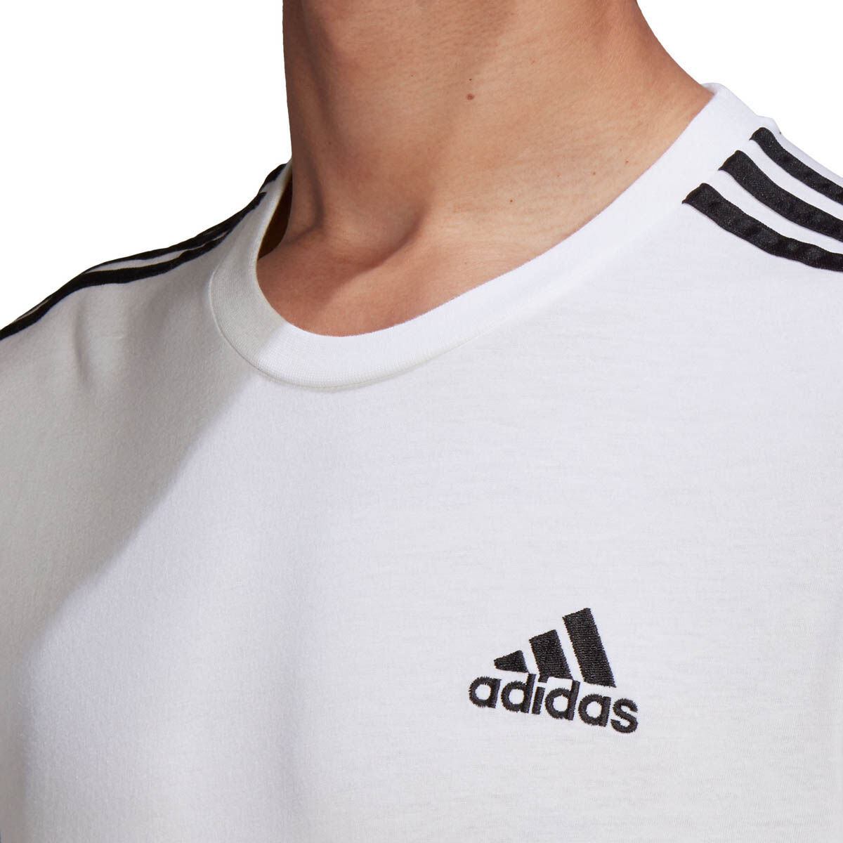 adidas Mens Essentials 3-Stripes Tee