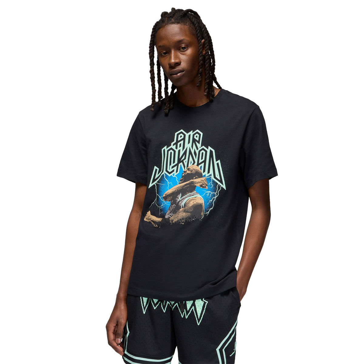 Jordan Mens Sport Dri-FIT Air Jordan Graphic Tee Black S