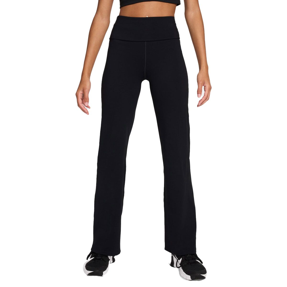 Nike Womens One Dri-FIT High Rise Foldover Bootcut Pants