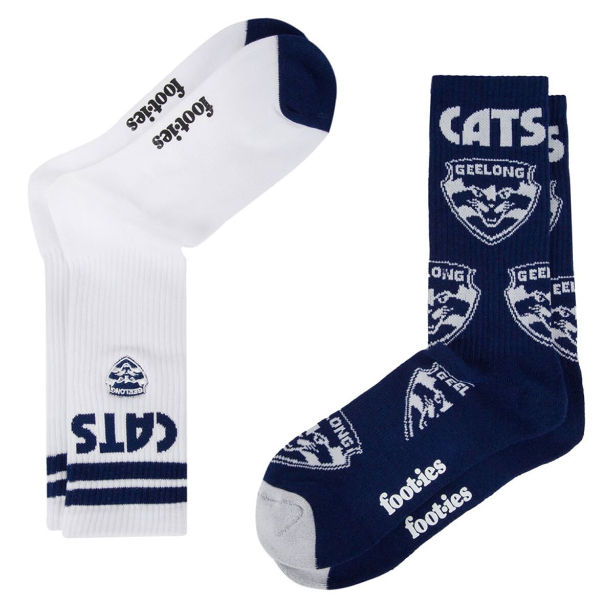 Footies Geelong Cats 2025 Sneaker Socks 2 Pack