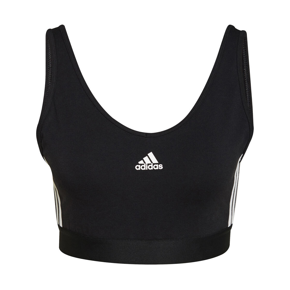 adidas Womens Essentials 3-Stripes Crop Top