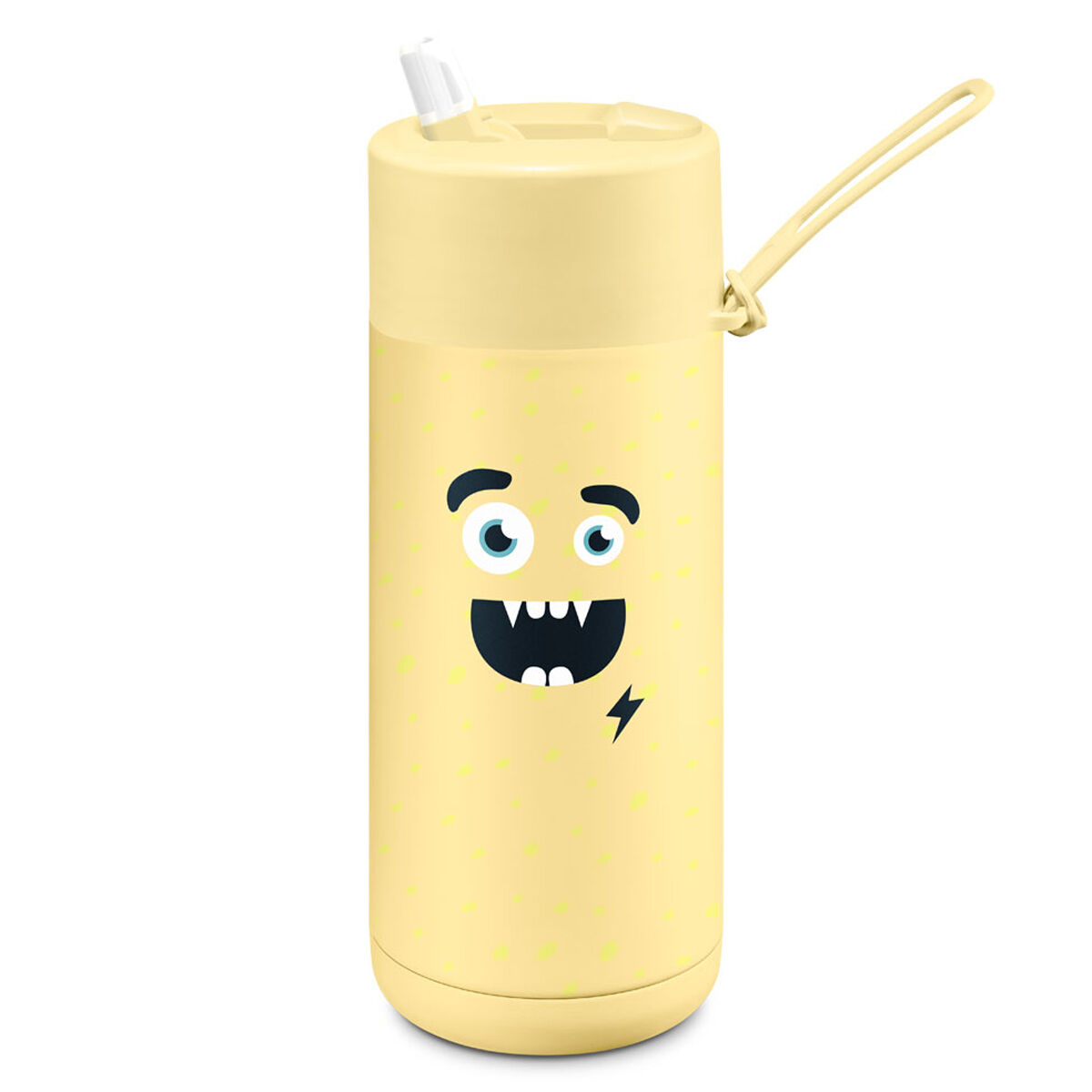 Frank Green franksters Splash Ceramic Reusable 475ml/16oz Bottle - Yellow/Buttermilk