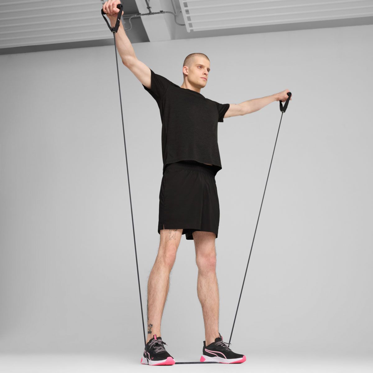 PUMA Mens Train All Day Essentials Heather Training Tee