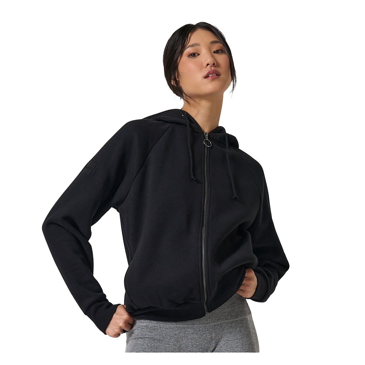 Ell/Voo Womens Mae Fleece Full Zip Hoodie