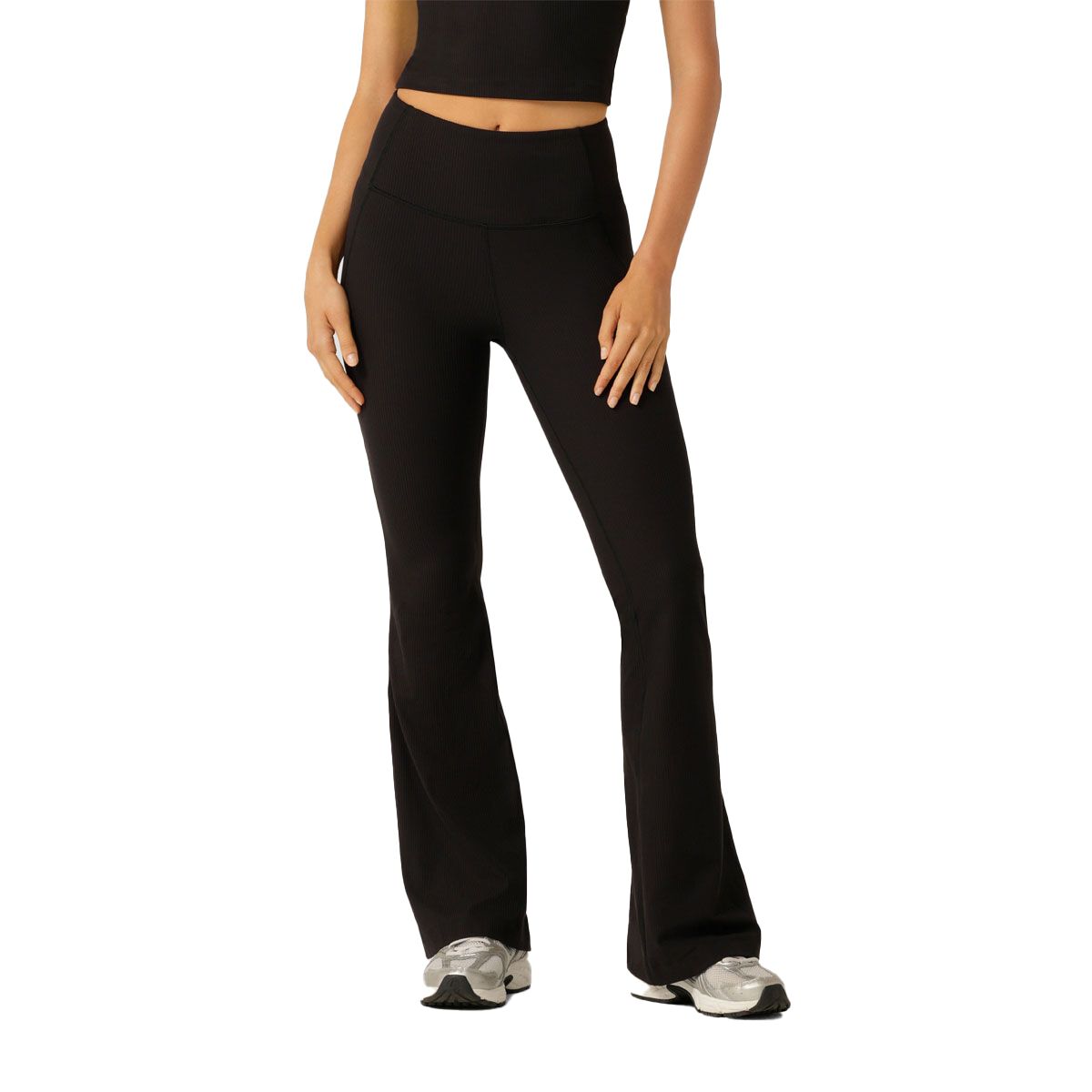 Lorna Jane Womens Irresistable Rib Flared Leggings