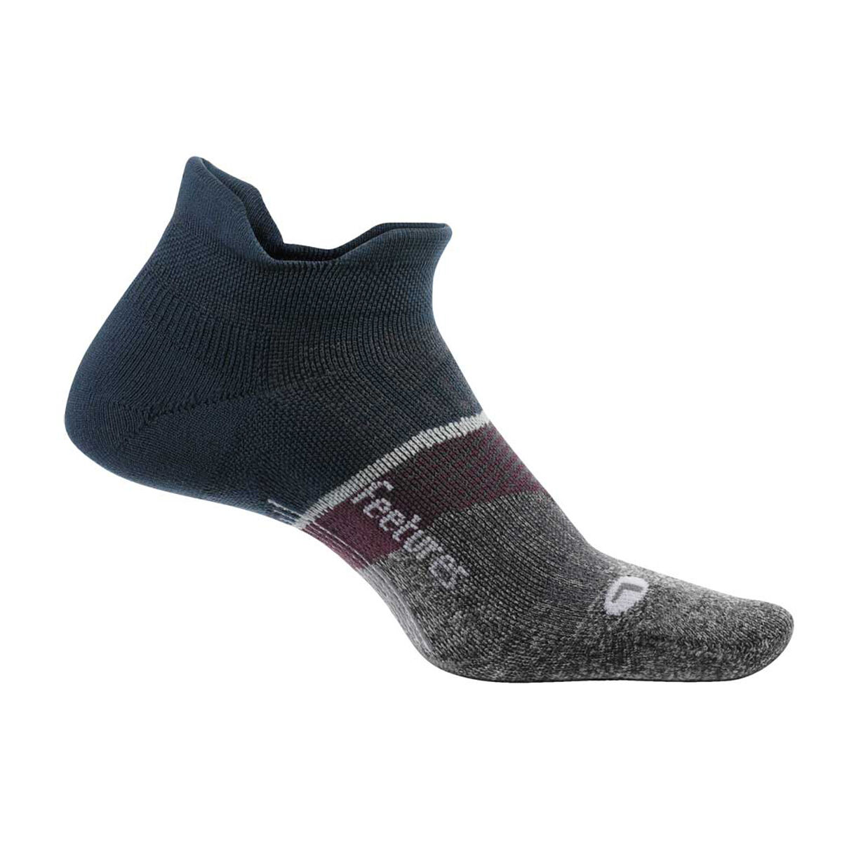 Feetures Elite Cushion No Show Tab Socks Navy XL