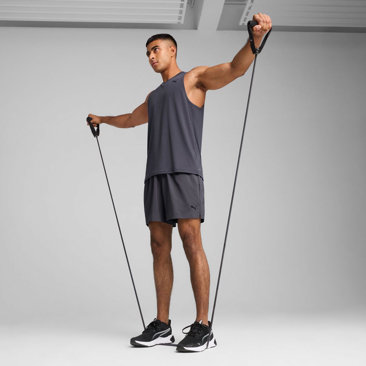 PUMA Mens Train All Day Essentials 5 Inch Woven Training Shorts