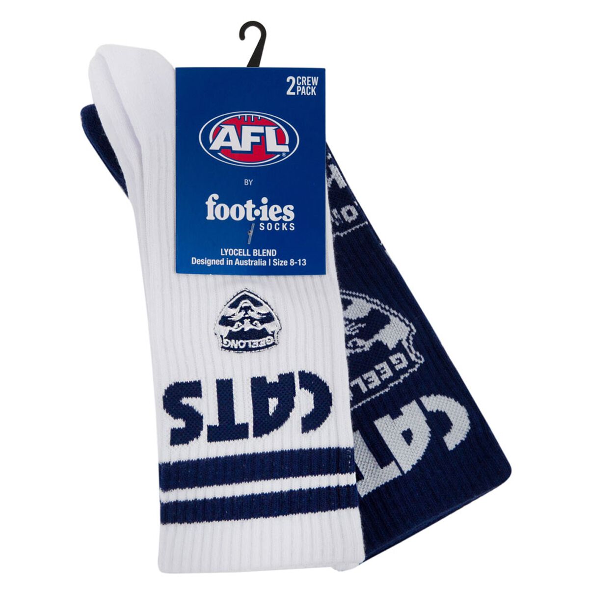 Footies Geelong Cats 2025 Sneaker Socks 2 Pack