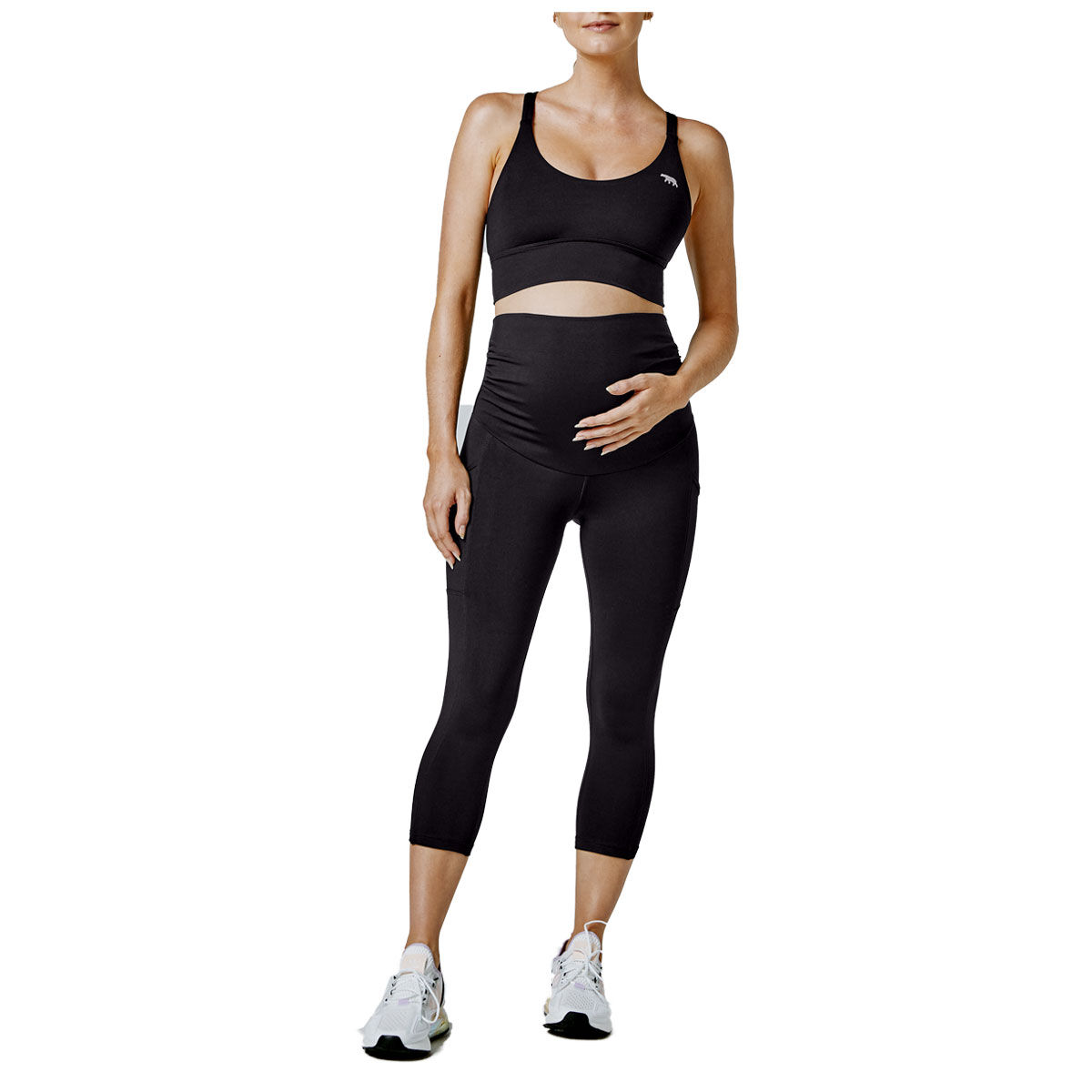 Running Bare Womens Maternity Power Moves 7/8 Tights