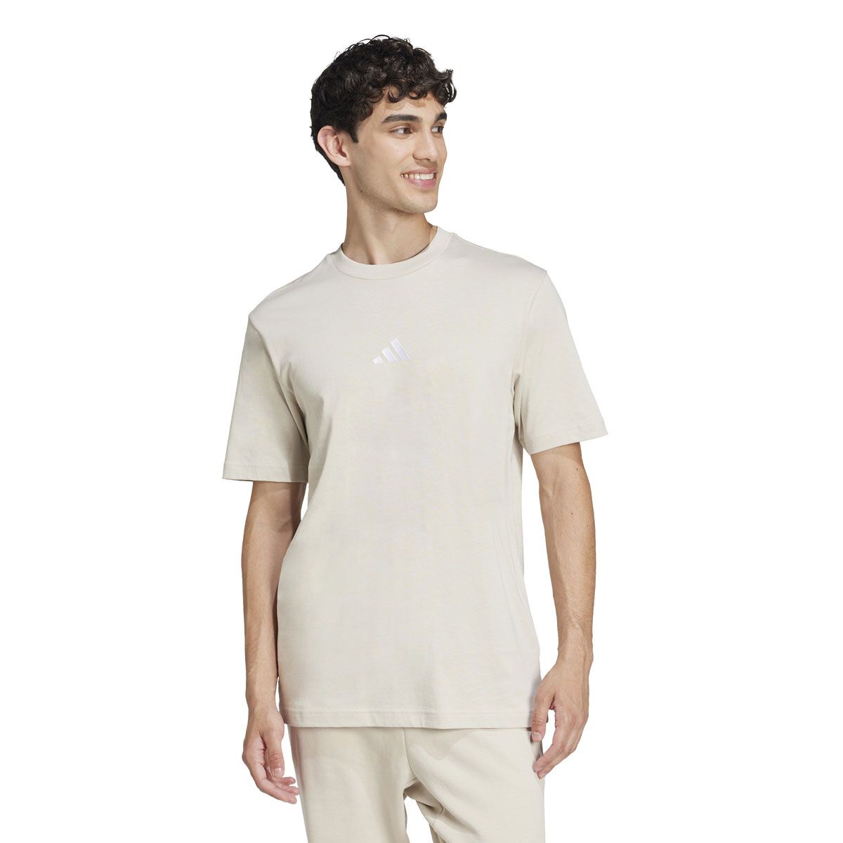 adidas Mens Small Logo Single Jersey Tee