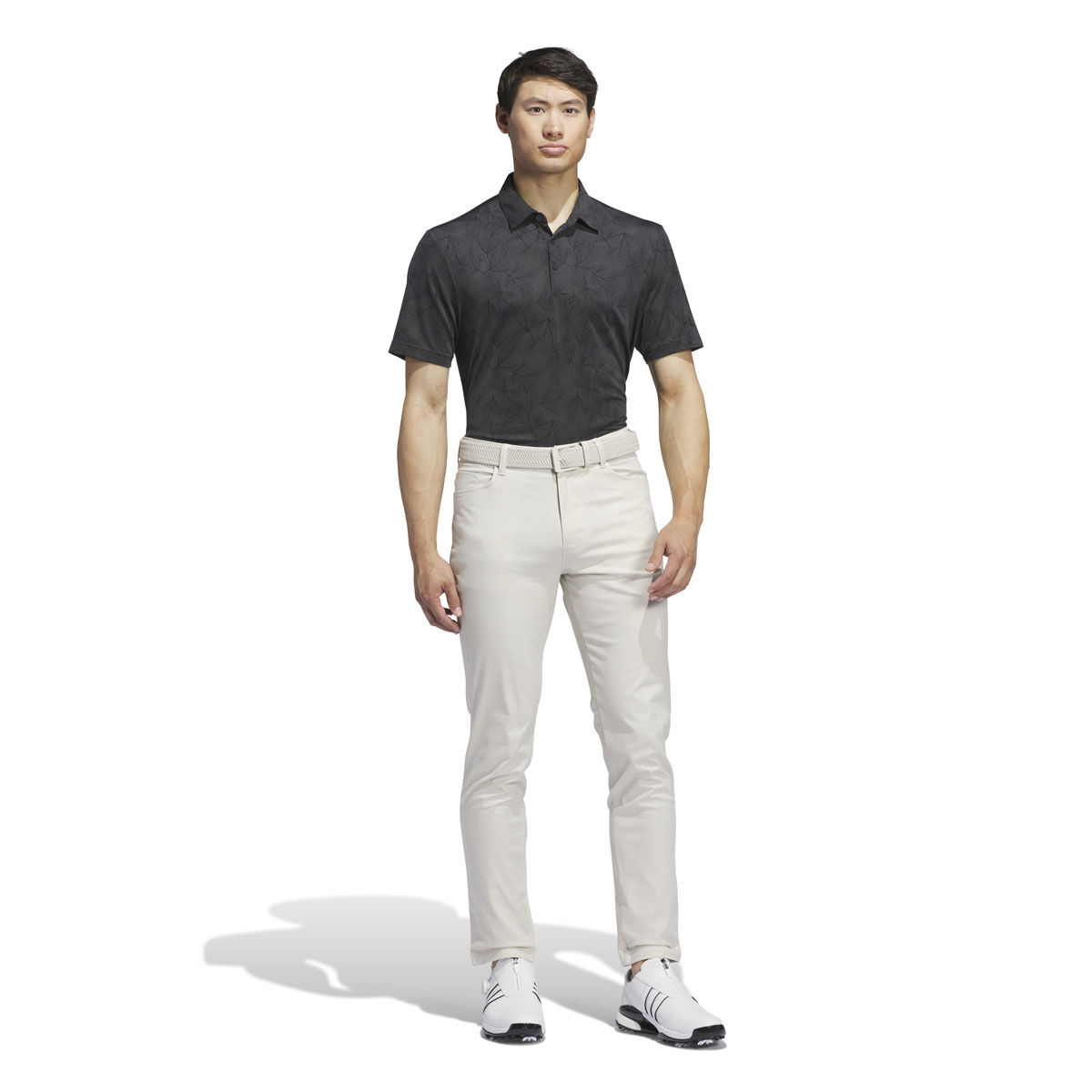 adidas Mens Ultimate365 Mesh Print Golf Polo