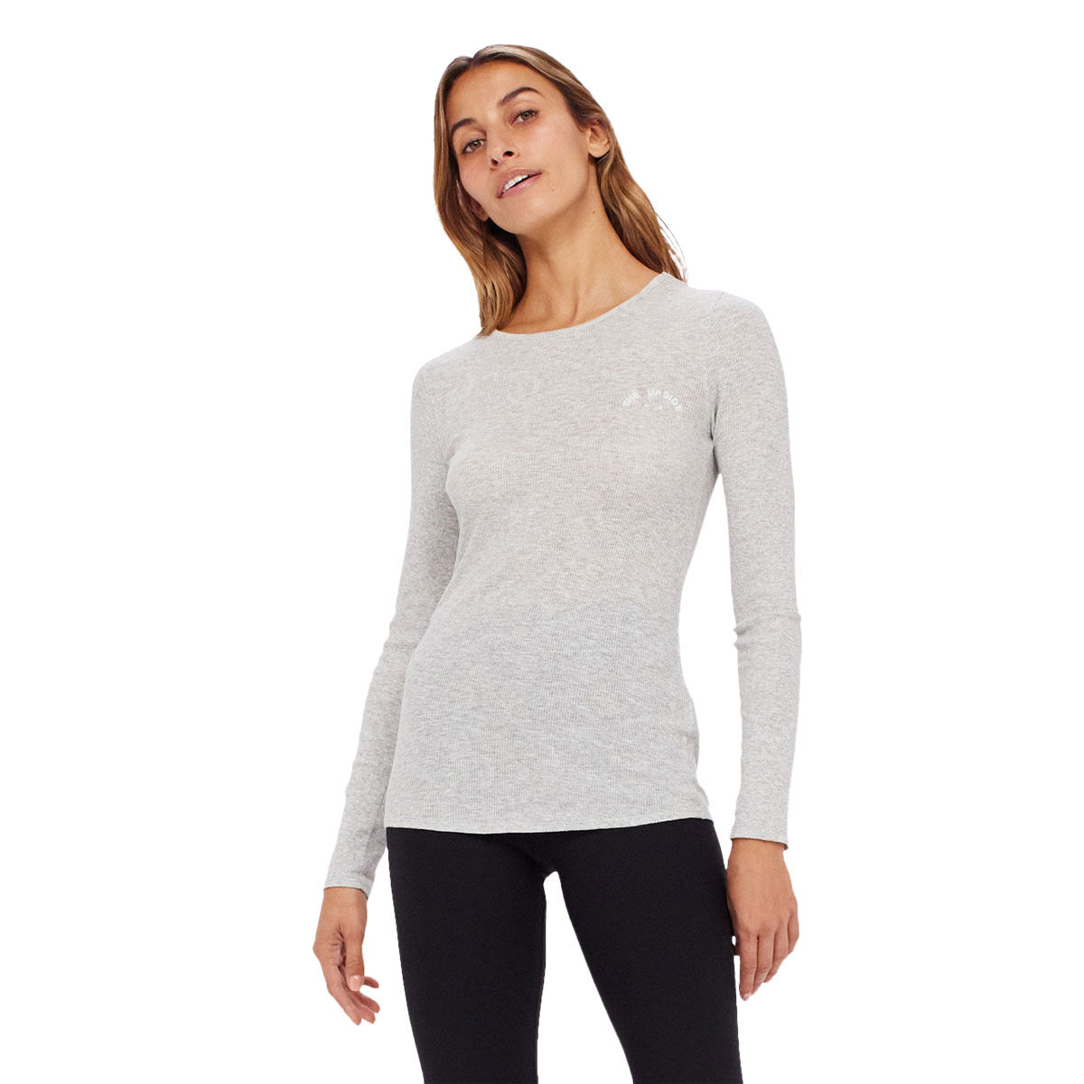 The Upside Womens Rib Chrissy Long Sleeve Top