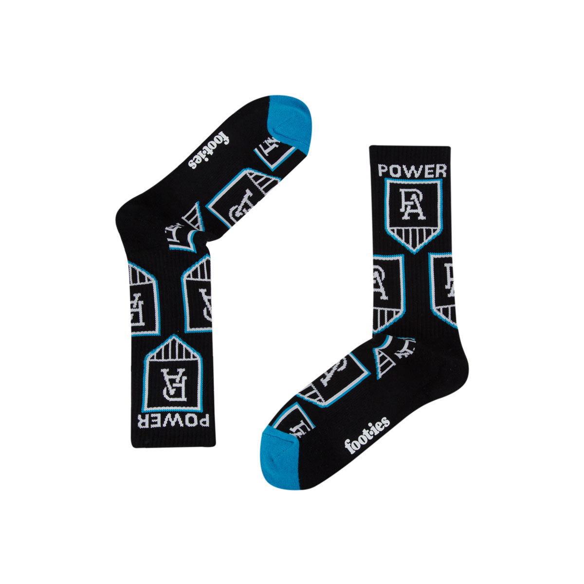 Port Adelaide Power Sneaker Socks 2 Pack Multi M/L