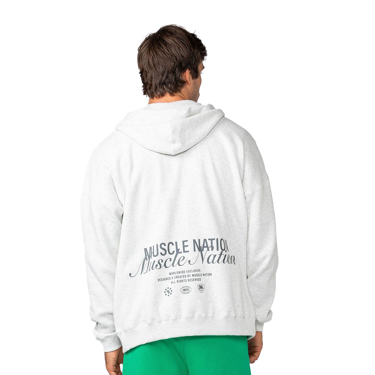 Muscle Nation Mens Classic Zip Through Hoodie
