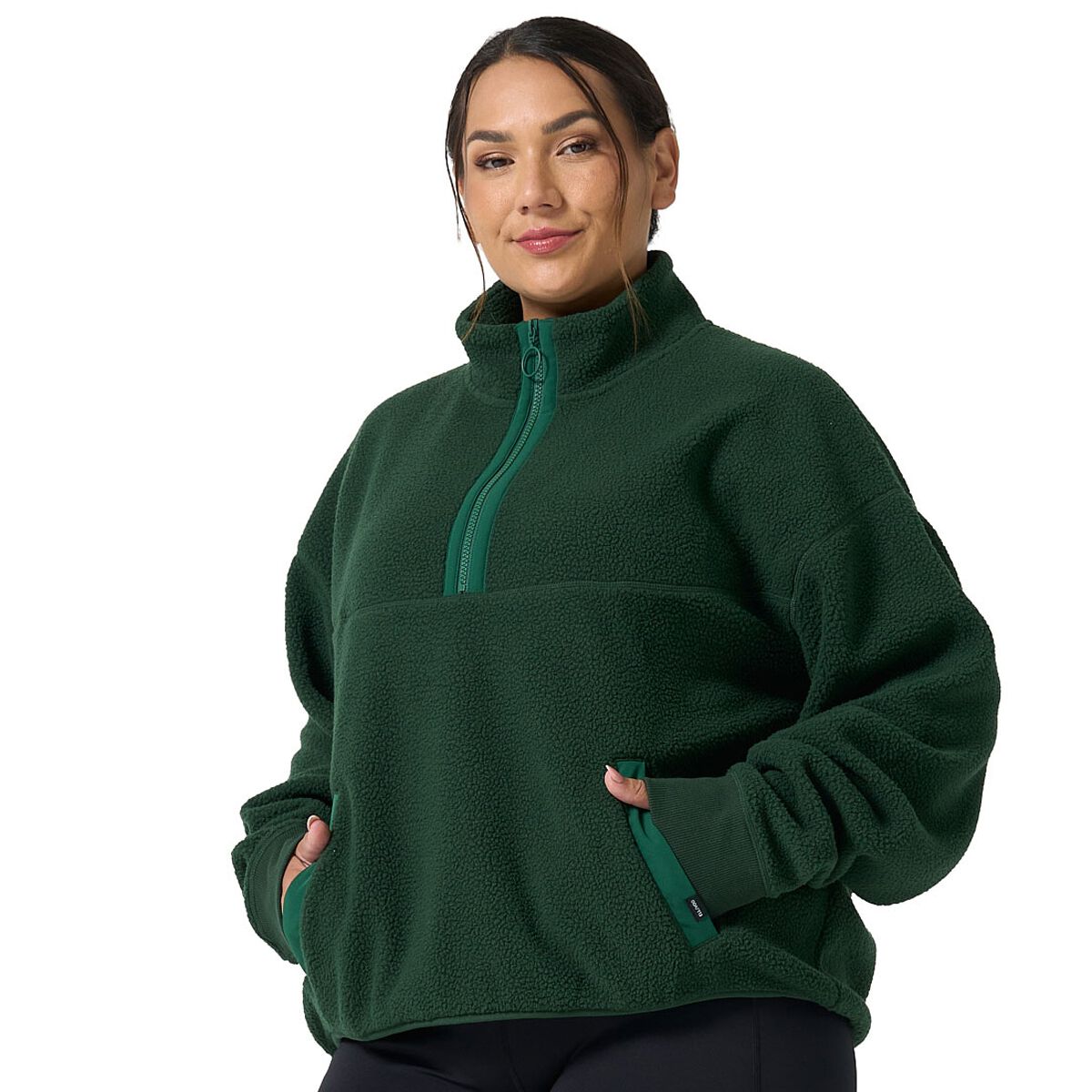 Ell/Voo Womens Bria Sherpa 1/2 Zip Pullover