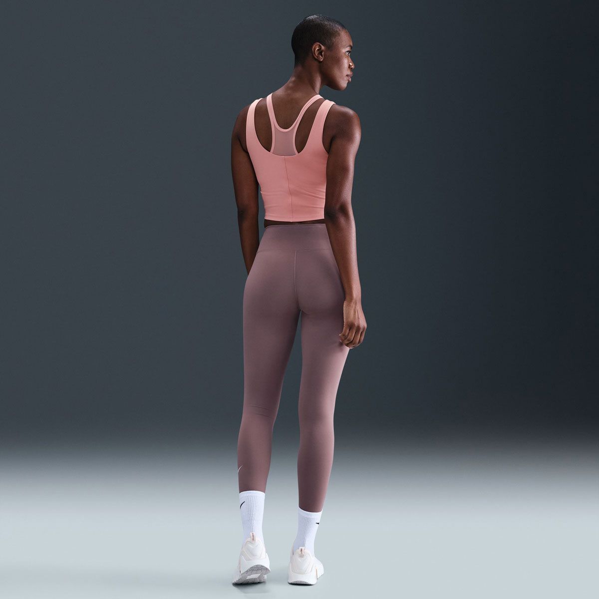 Nike Womens One Dri-FIT Fitted Cropped Short Sleeve Top