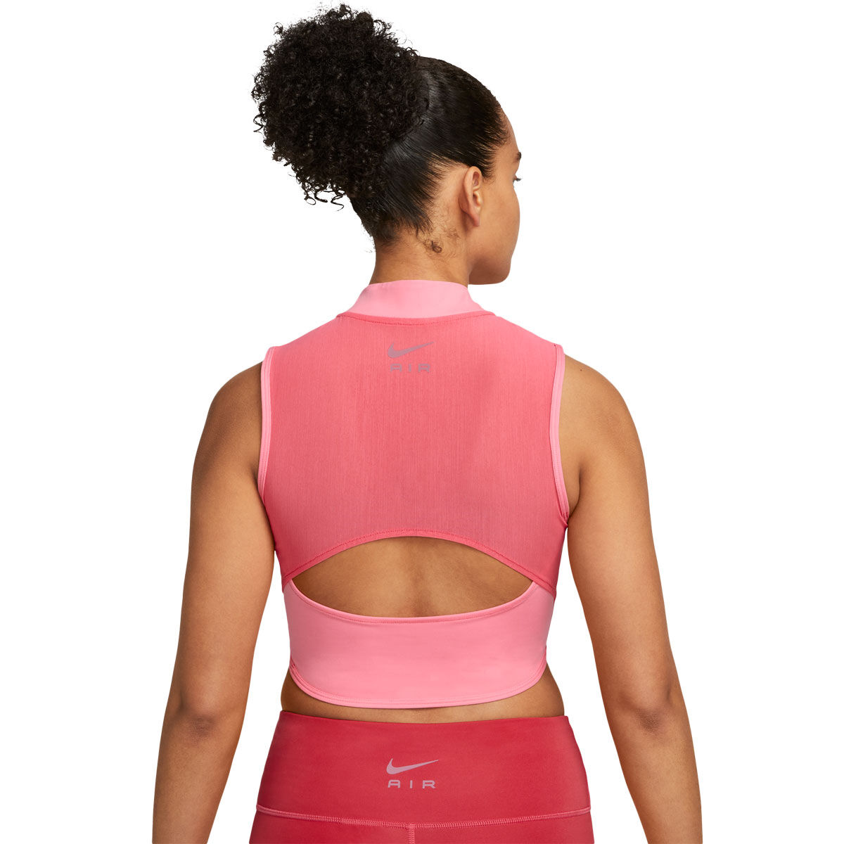 Nike Air Womens Dri-FIT 1/4 Zip Running Crop Top