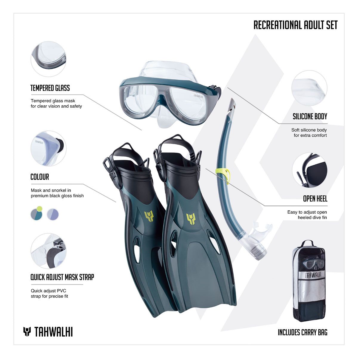Tahwalhi Recreational Adult Combo Snorkel