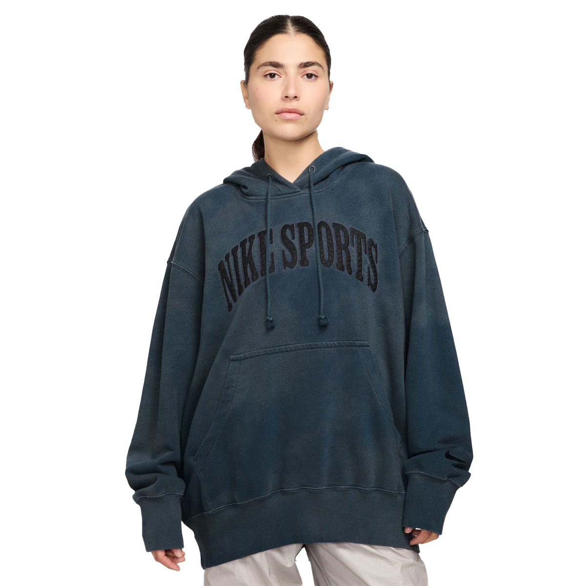 Nike Womens Phoenix Fleece Oversized Washed French Terry Pullover Hoodie