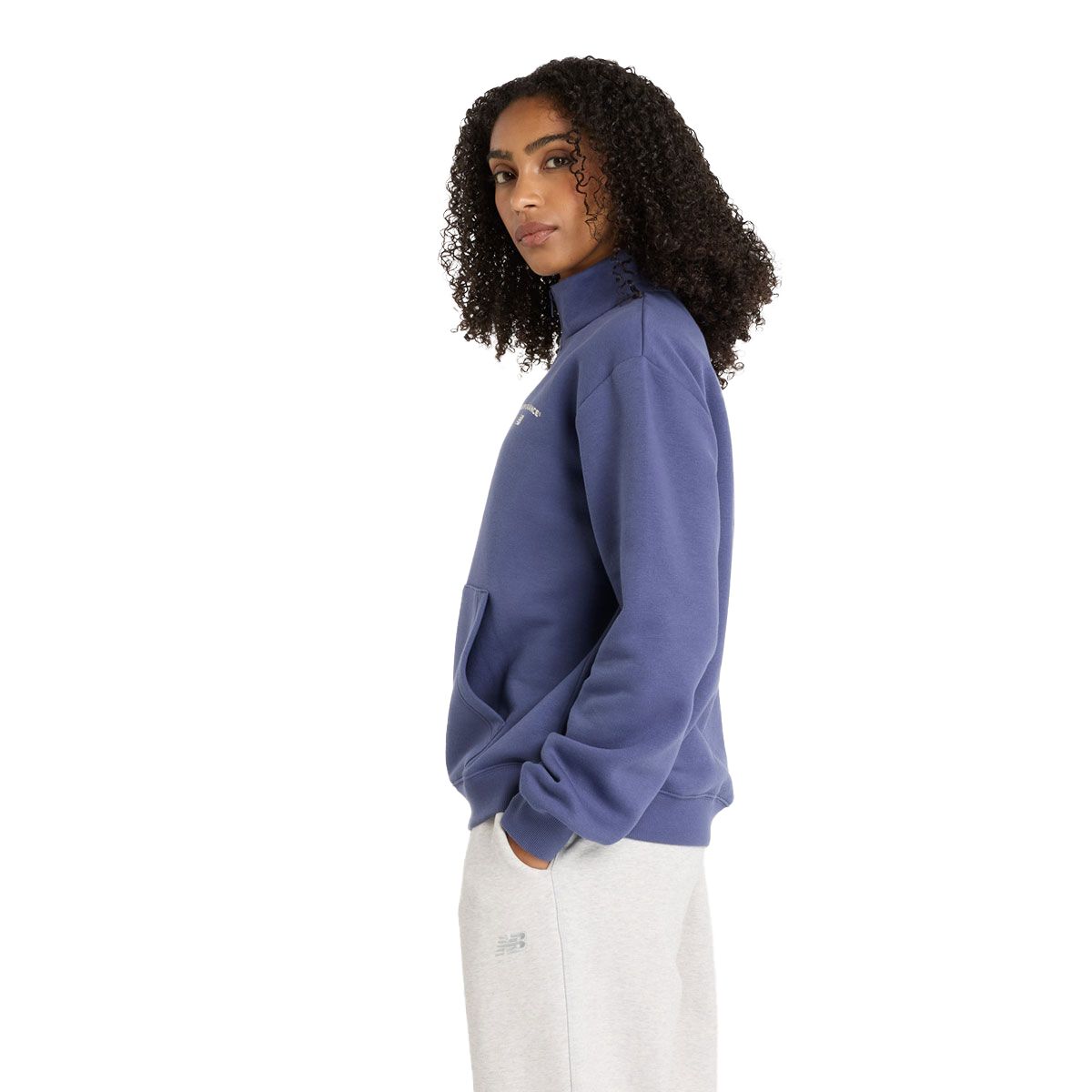 New Balance Womens Reimagined Fleece Half Zip Hoodie