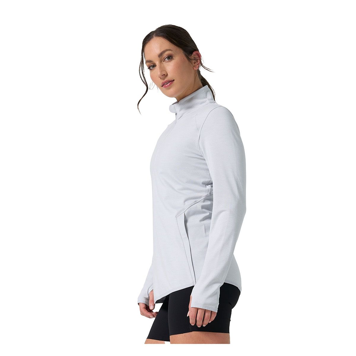 Ell/Voo Womens Alva 1/4 Zip Long Sleeve Top