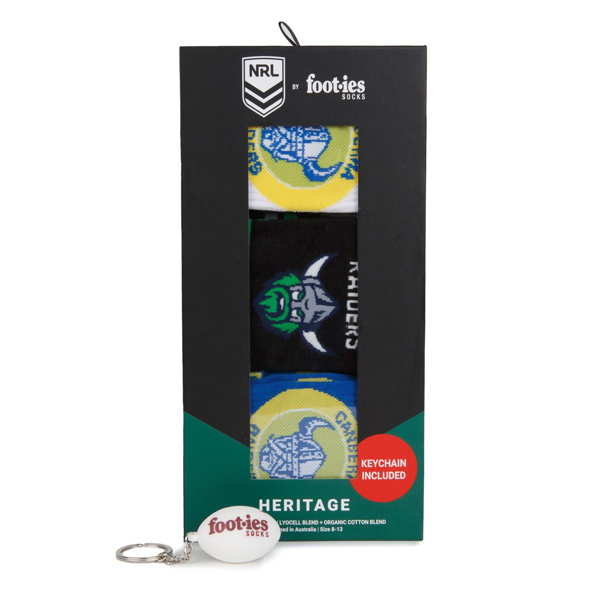 Canberra Raiders 3 Pack Sock Gift Pack