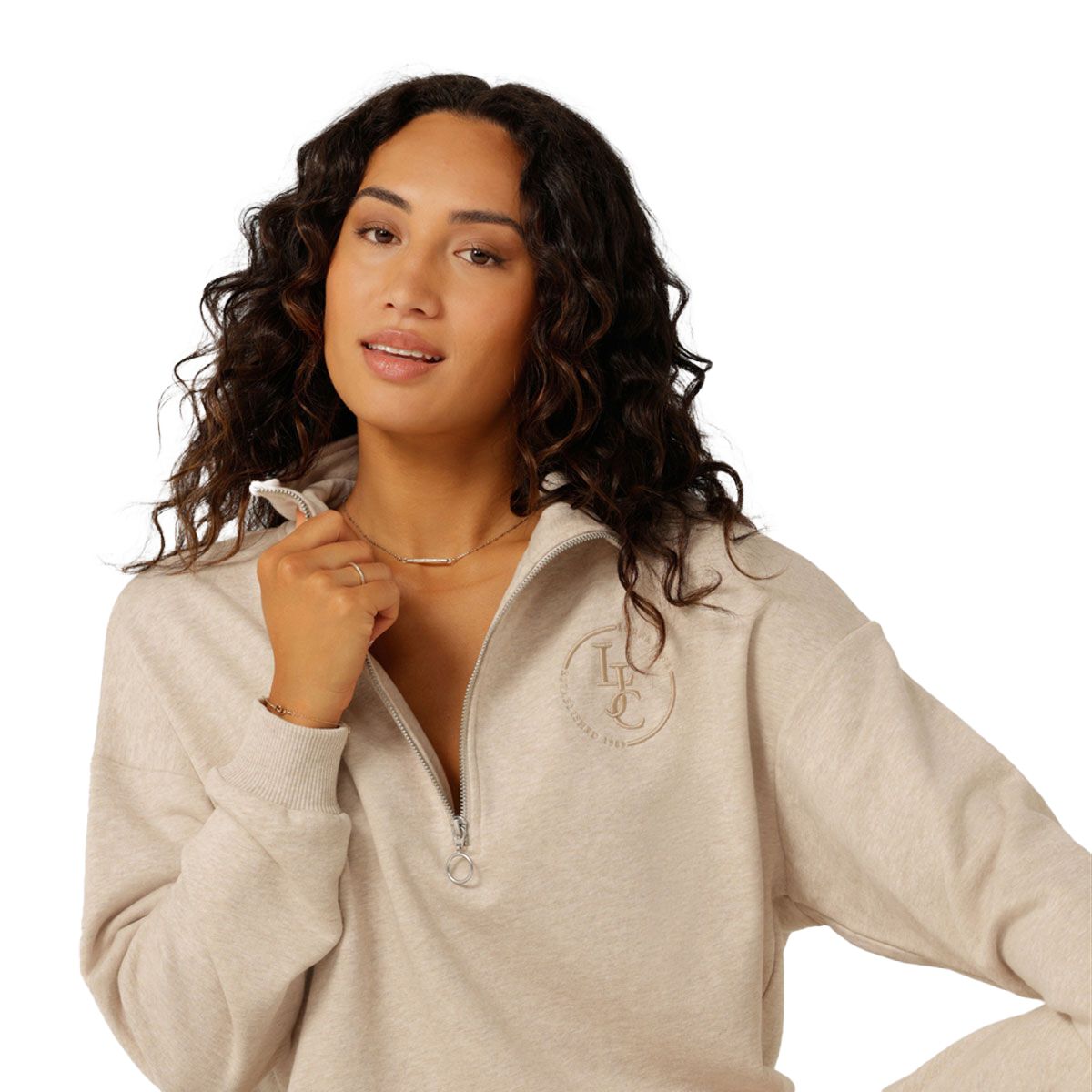 Lorna Jane Womens Iconic Quarter Zip Sweatshirt