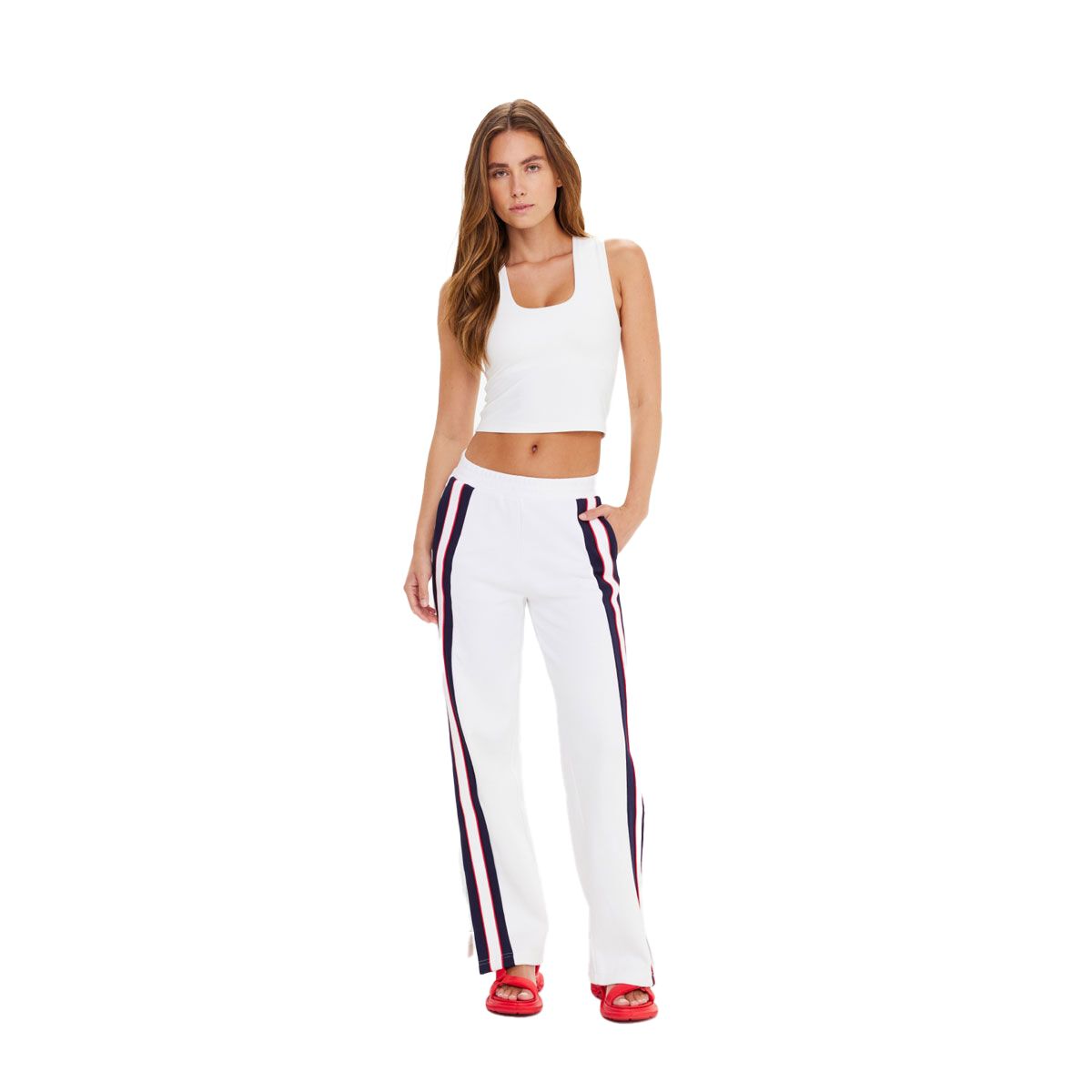 The Upside Womens Pacific Wide Leg Cody Pants White M