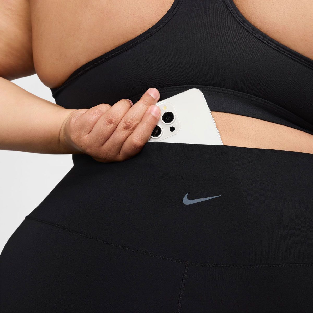 Nike Plus Womens One Dri-FIT High Rise 8 Inch Pocket Training Short Tights