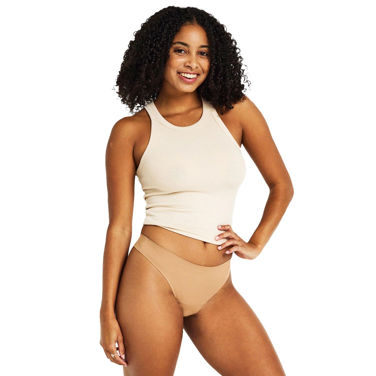 MODIBODI Womens Seamfree Thong Light Period Protection Underwear