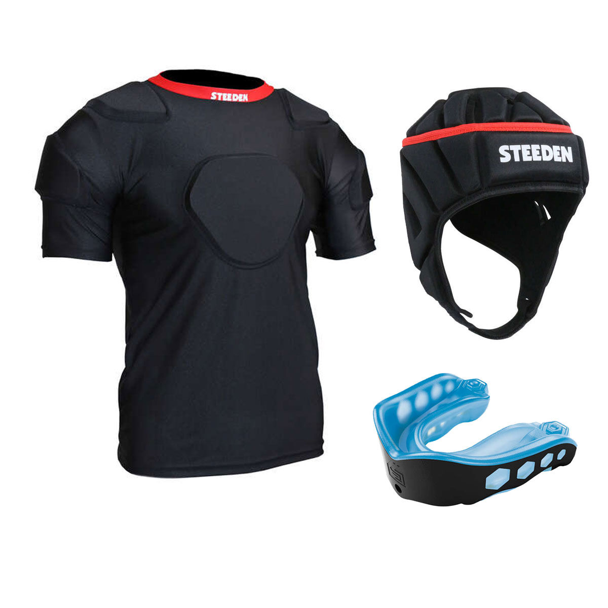 Kids Headgear, Shoulder Guard & Mouthguard Protective Rugby Set