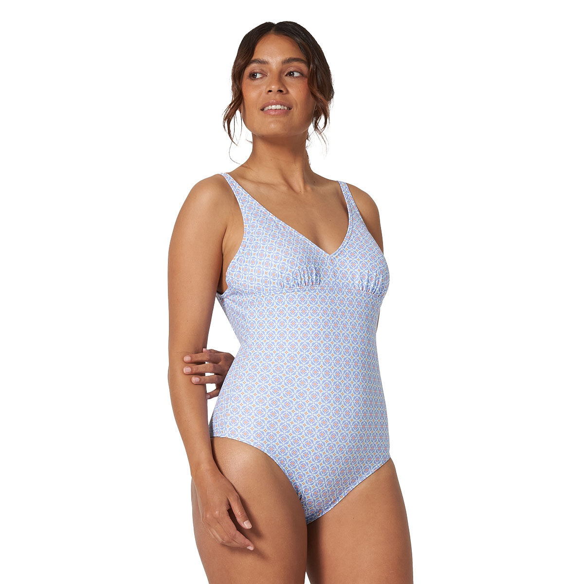 Tahwalhi Womens Nostalgic Geo One Piece Swimsuit