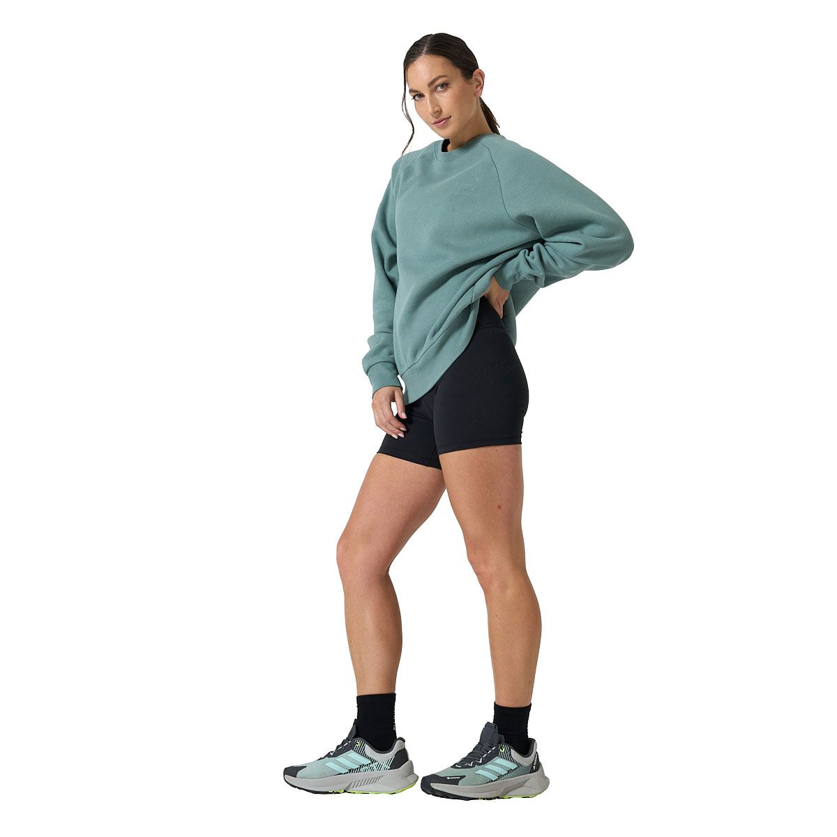 Ell/Voo Womens Mae Fleece Crew Neck Sweatshirt