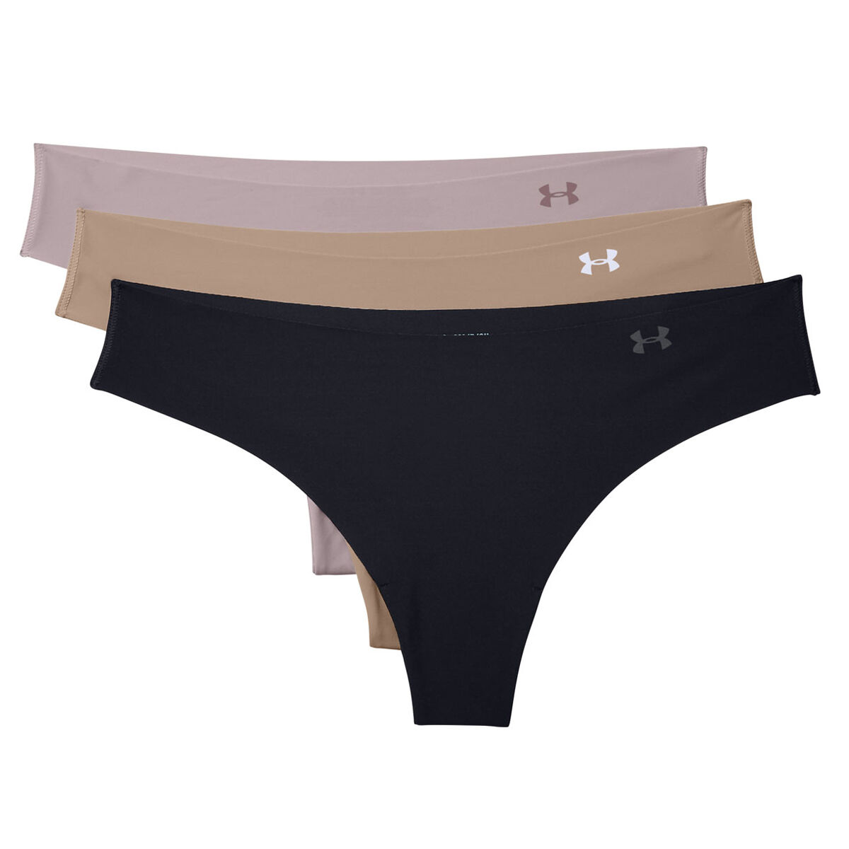 Under Armour Womens Pure Stretch Seamless Thong Briefs 3 Pack