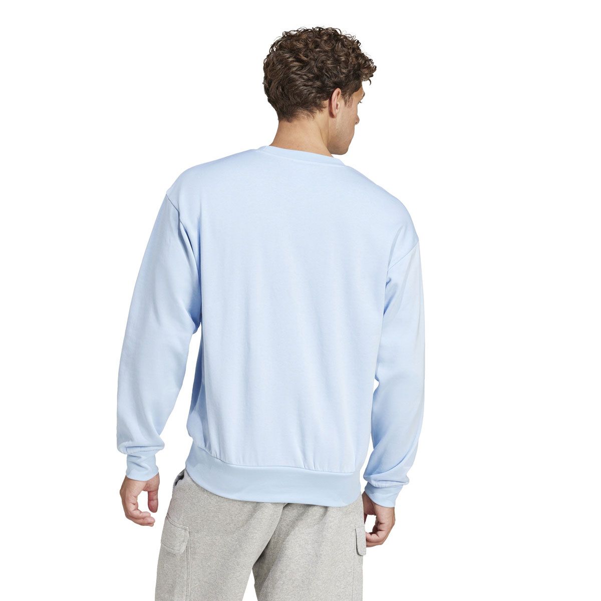 adidas Mens Essentials Feel Cozy Fleece Sweatshirt