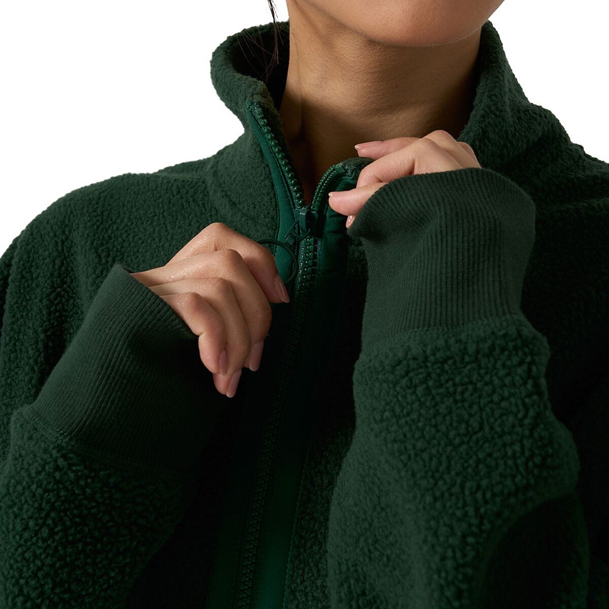Ell/Voo Womens Bria Sherpa 1/2 Zip Pullover