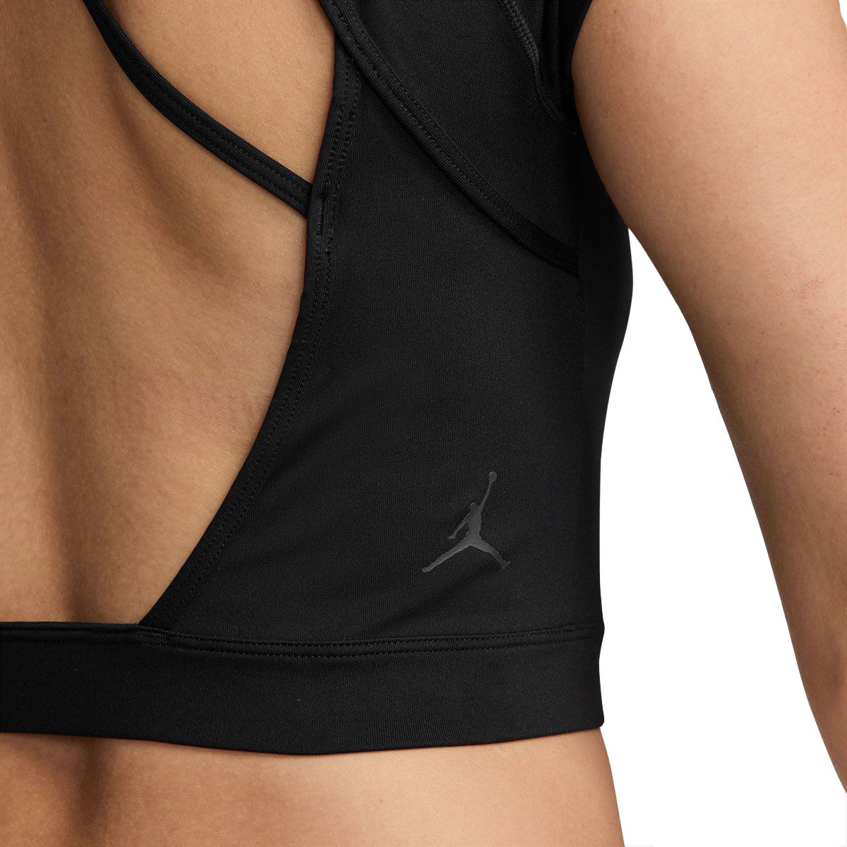 Jordan Womens Sport Cropped Short Sleeve Knit Top