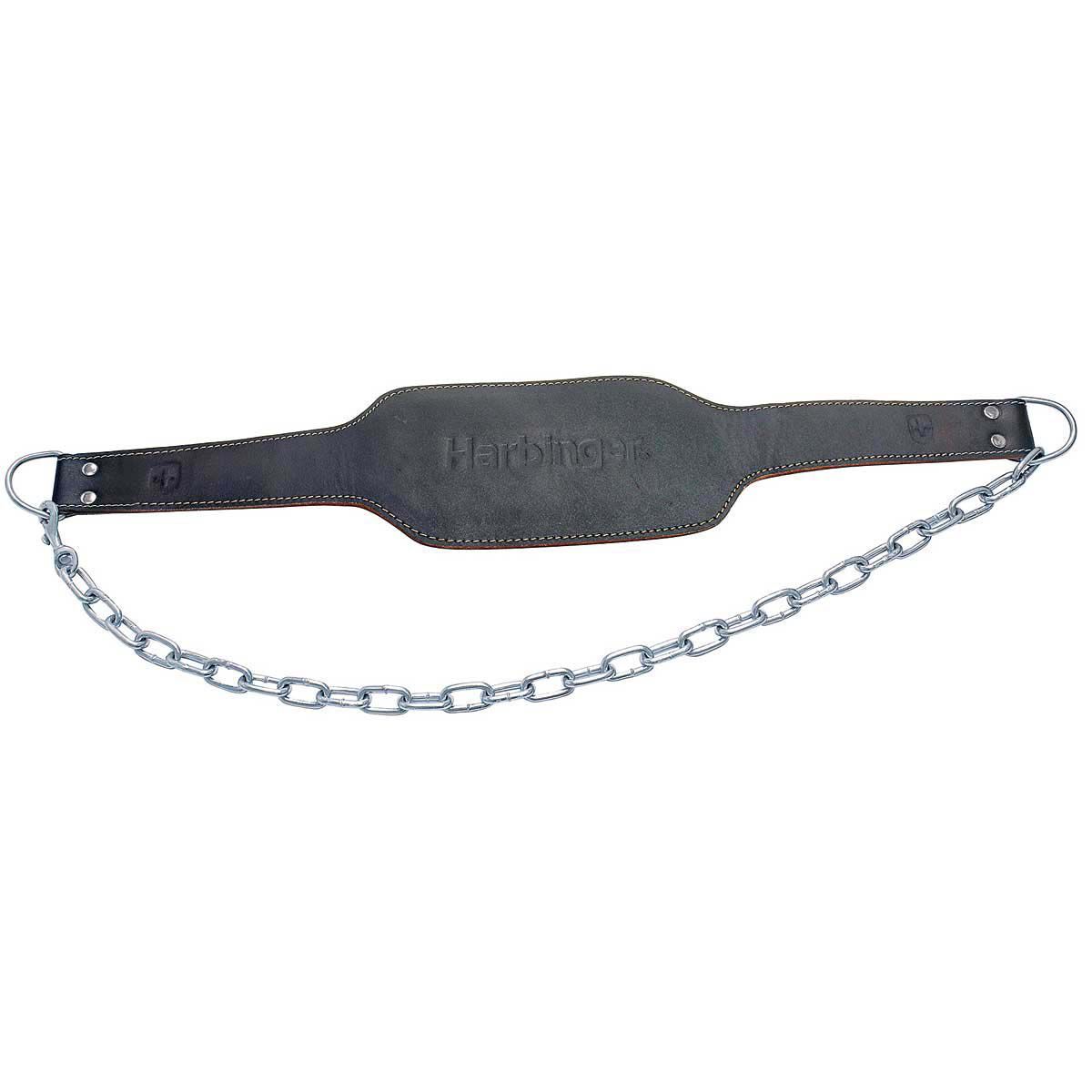 Harbinger Leather Dip Belt with Chain