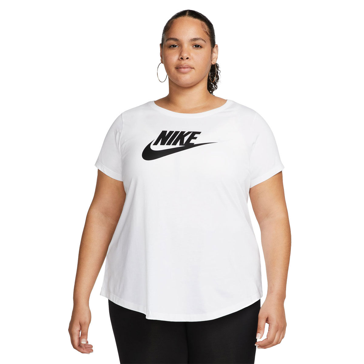 Nike Plus Womens Sportswear Essentials Icon Futura Tee