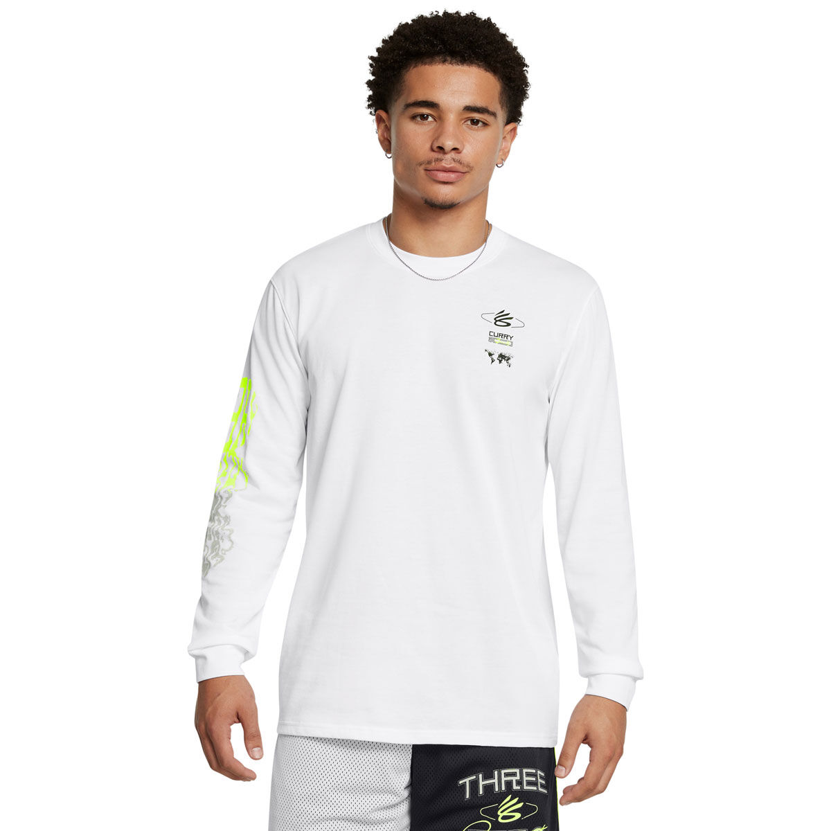 Under Armour Curry Mens Heavyweight Verbiage Long Sleeve Basketball Tee