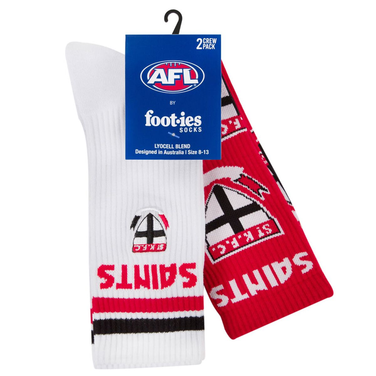 Footies St. Kilda Saints 2025 Sneaker Socks 2 Pack