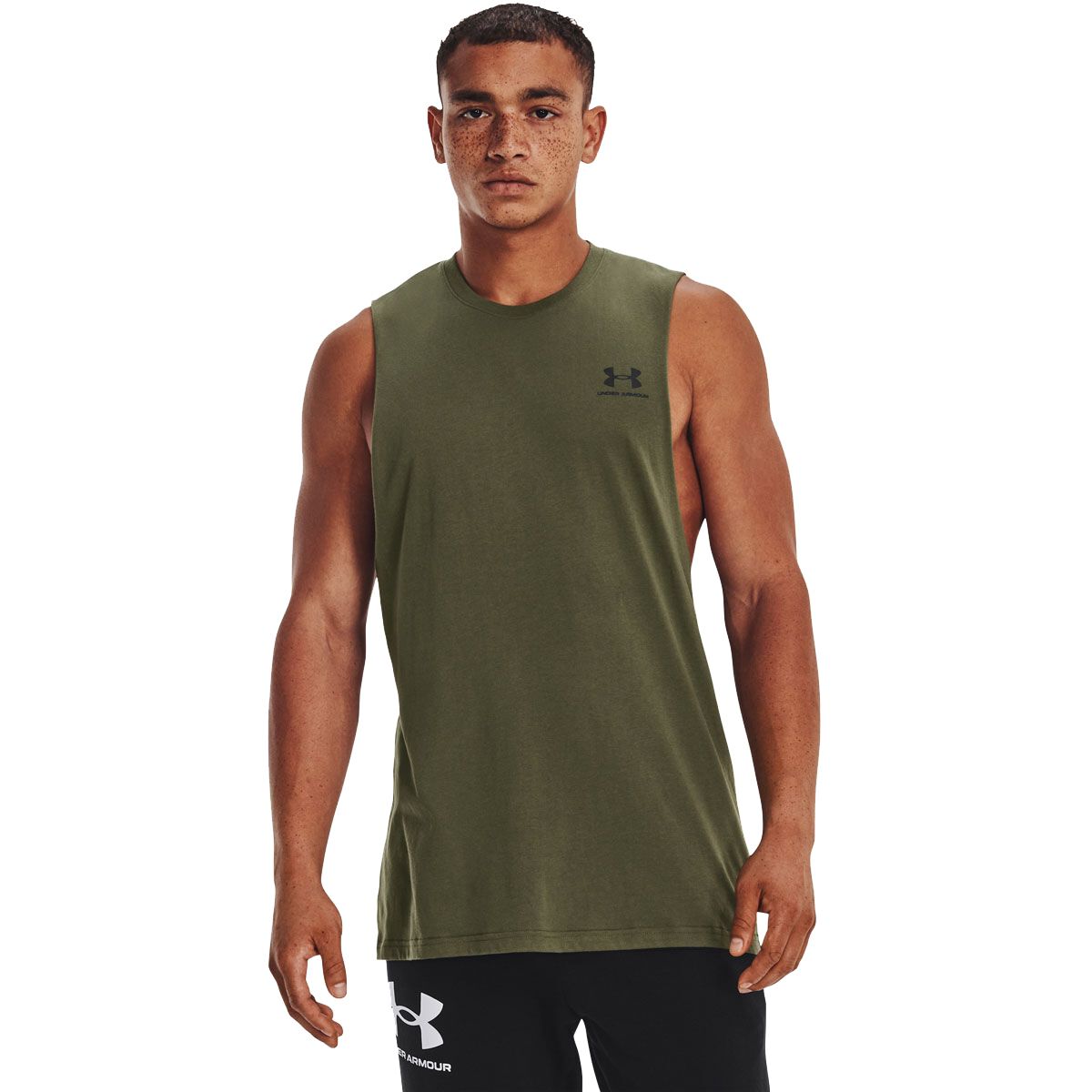Under Armour Mens Sportstyle Left Chest Logo Cut Off Tank