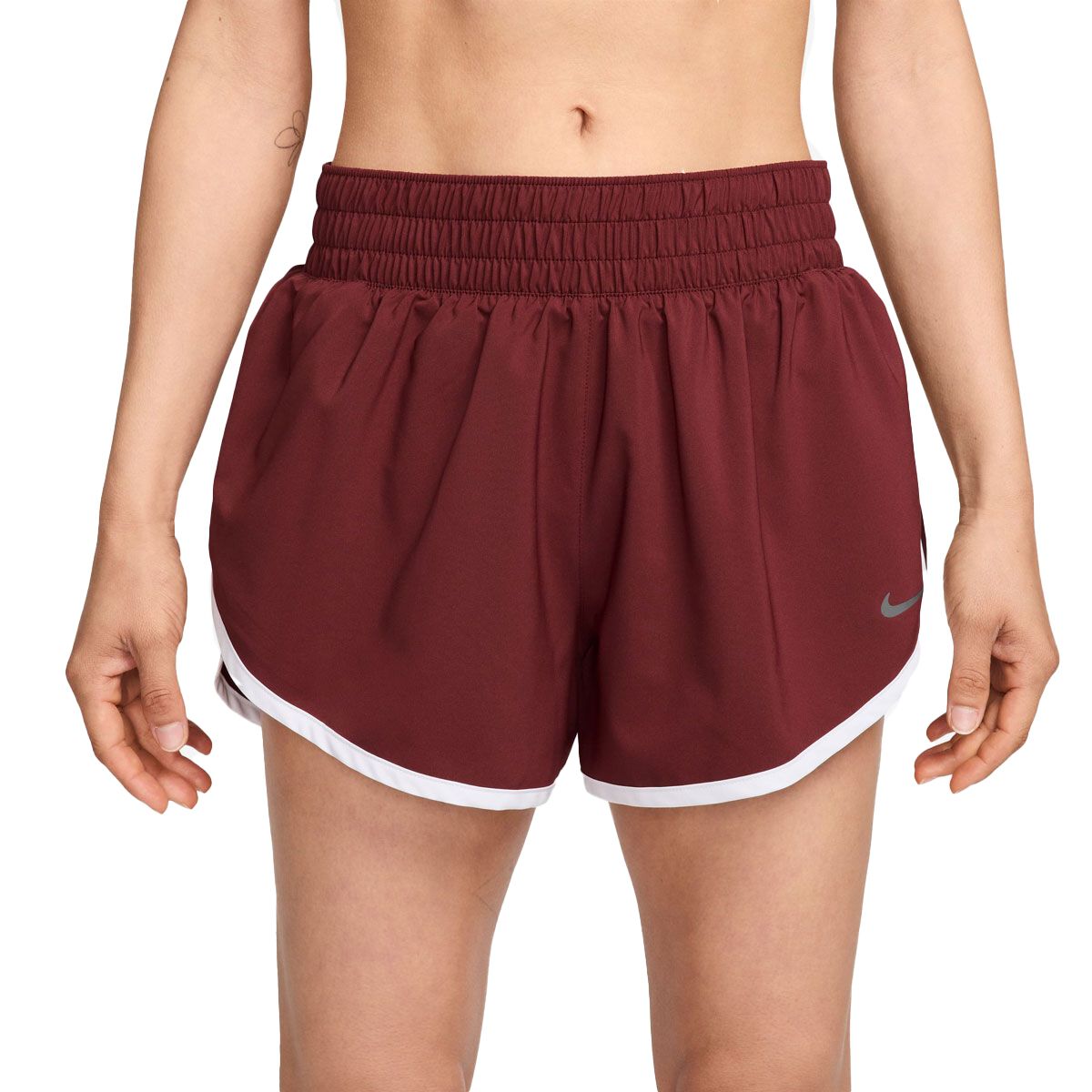 Nike Womens One Dri-FIT Mid Rise 3 Inch Brief-Lined Shorts