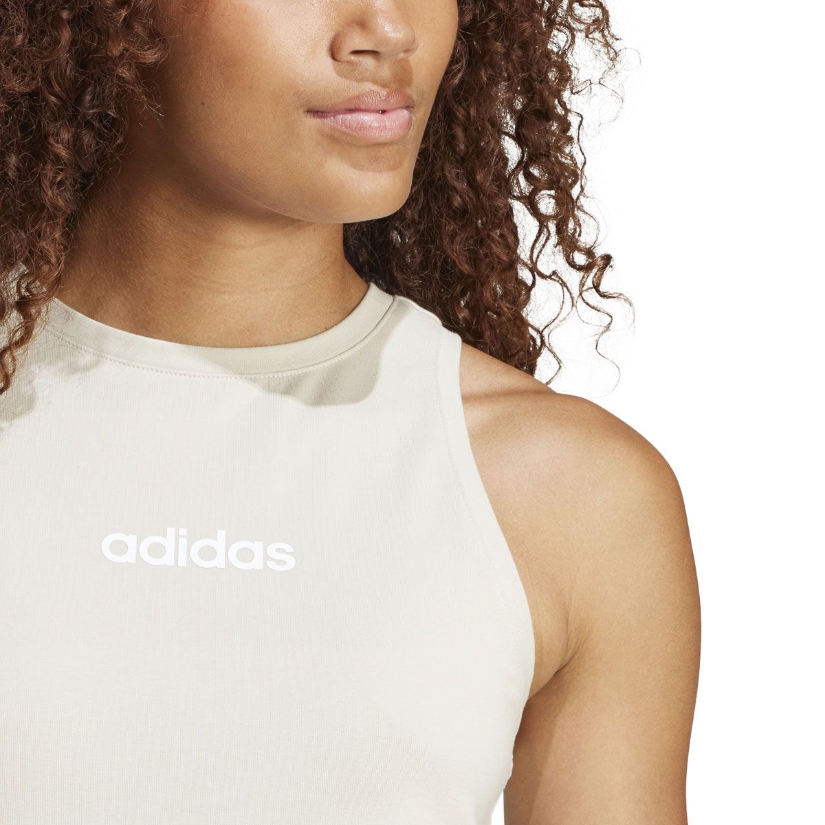 adidas Womens Essentials Linear Slim Cotton Tank