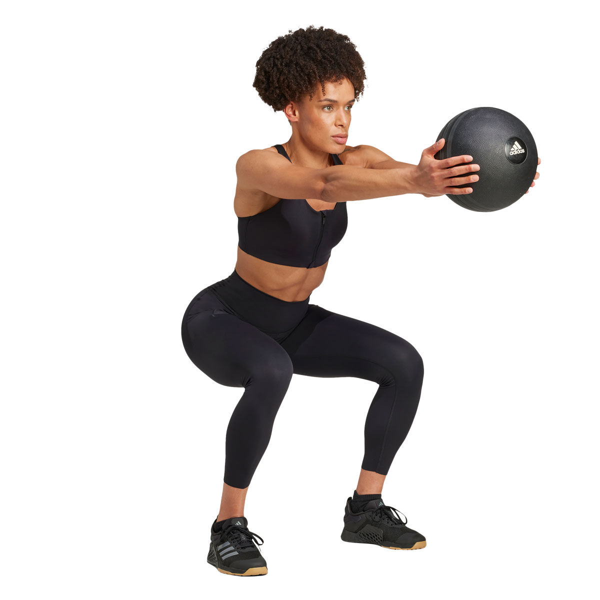 adidas Womens Impact Luxe High Support Zip Front Sports Bra