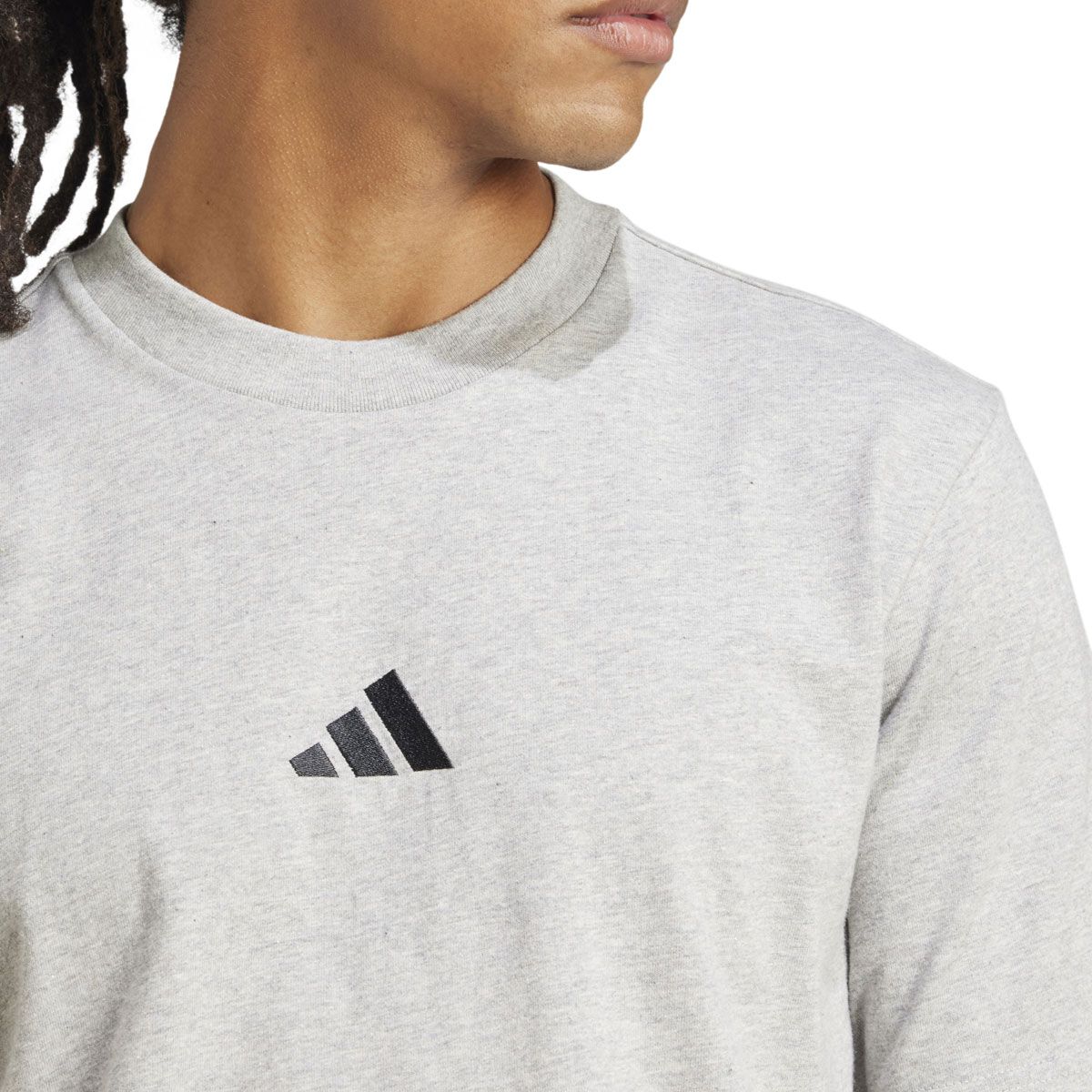 adidas Mens Essentials Small Logo Single Jersey Tee