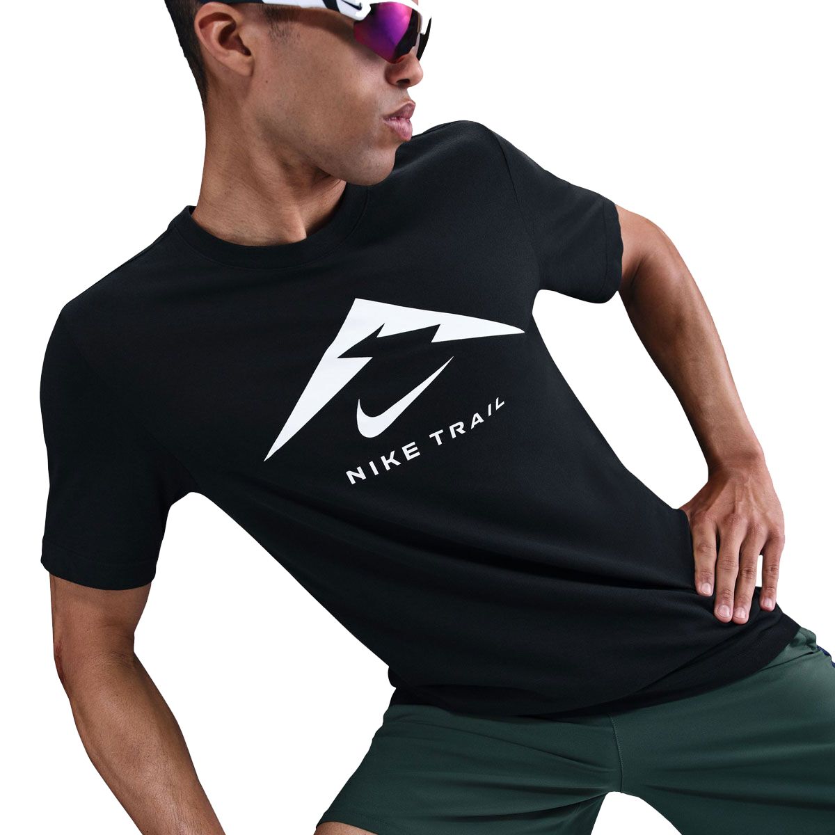 Nike Mens Trail Dri-FIT Logo Running Tee