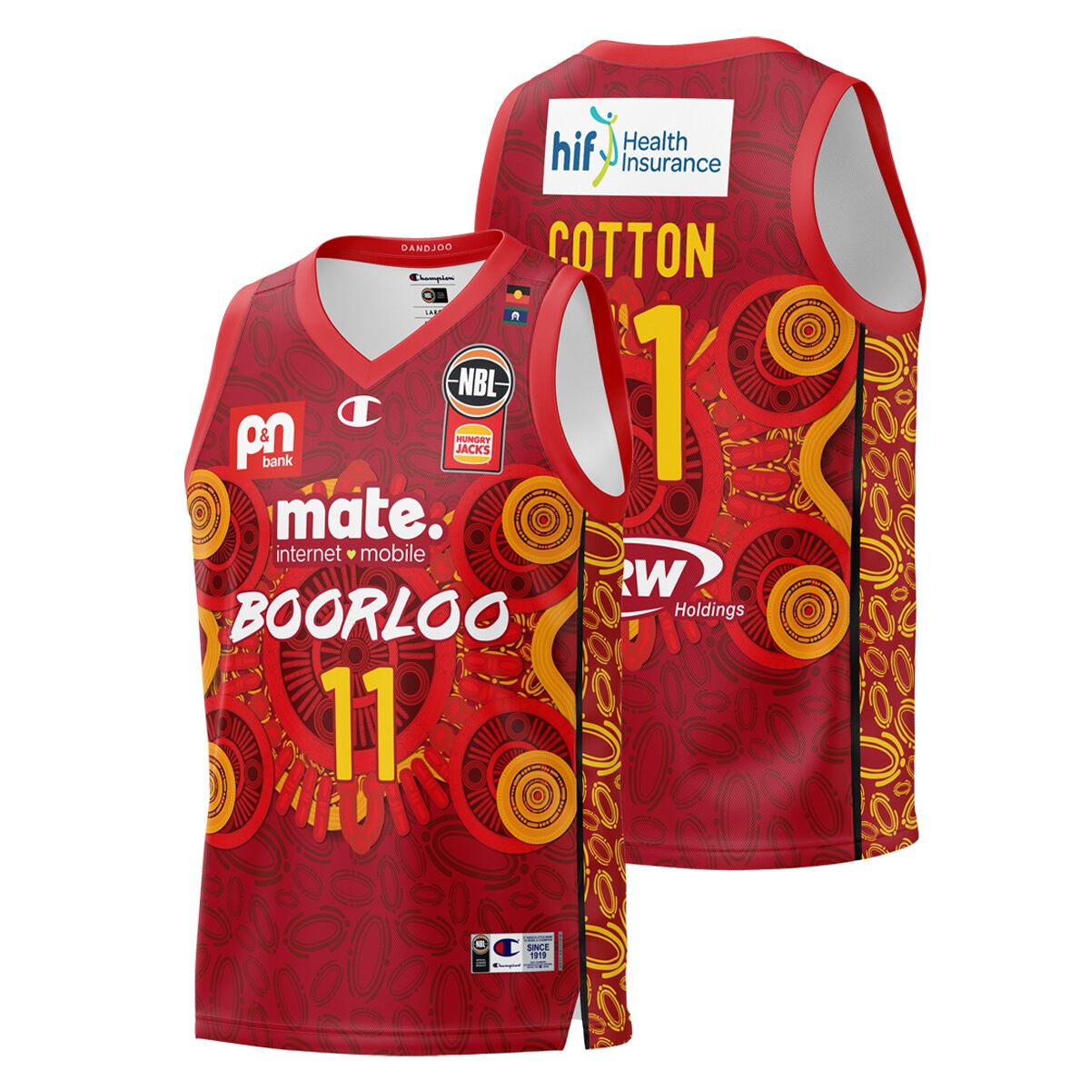 Perth Wildcats Mens Bryce Cotton 2024/25 Indigenous Basketball Jersey